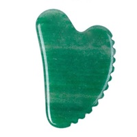 Outil de massage et de lifting personnalisable avec logo, en pierre de beauté, planche Guasha en forme de cœur avec dents latérales, masseur Gua Sha en quartz rose et jade