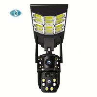 Caméra PTZ solaire V380pro pour éclairage public LED, 6MP, carte SIM 4G, avec panneau solaire 16W, batterie 8000mAh, stockage cloud, IP67, audio bidirectionnel