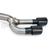 Silencieux d'échappement à haut débit en acier inoxydable avec soupape et embouts latéraux quadruples pour Lexus LX460 LX570 12-20 Kit de modification tout-terrain