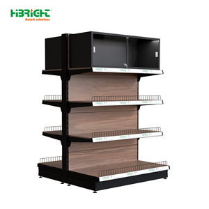 Highbright Popular Gondola Display Shelf with Top Cabinet for Supermarket & Retail Stores - Product Image 2