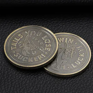 사용자 정의 황동 행운의 골동품 금 전갈 사용자 정의 해적 동전 - Product Image 5