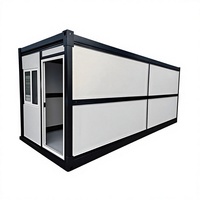 Maison conteneur pliable préfabriquée moderne, structure en acier modulaire détachable, cabine pour usage résidentiel, bureau ou hôtel