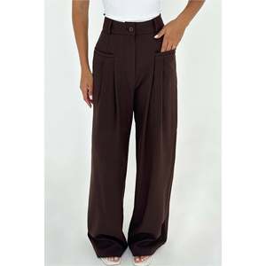 Pantalones Cargo Marrones Kyota, Transpirables, Tejidos, Talla XL, Cintura Alta, Cierre Elástico, Estampado a Color, Estilo Casual, Detalle de Bolsillos Decorativos - Product Image 3