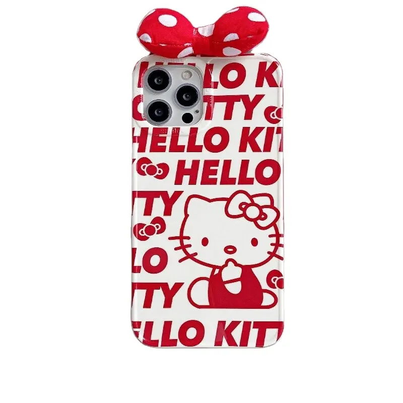 Fashion Style Protection Silicone Phone Case for iPhone 11 12 13 phone case Lovely Hello Kitty Cover