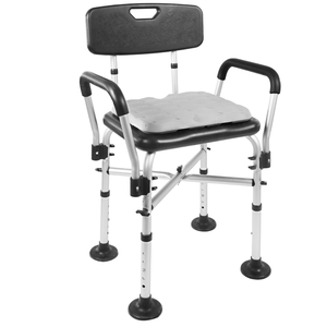 <b>Padded</b> Shower <b>Chair</b> (150 kg), Bath <b>Chairs</b> for Seniors, Black Seat KMINA K30016 - Product Image 2