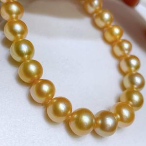 Pendentif en perle d'or naturel 18 carats, perle géante ronde de 16-17 mm, qualité impeccable, chaîne en argent, cadeau, collier de perle Reine des glaces - Product Image 4