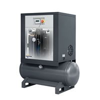 Compresseur d'air industriel HANDE 2-EN-1 11KW 15HP à vis rotative, machine robuste avec réservoir de 400L, pompe et moteur