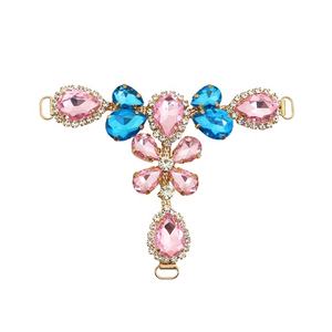 Sud America catena di cristallo del rhinestone scarpe da sposa <span class=keywords><strong>accessori</strong></span> decorativi per i sandali - Product Image 1