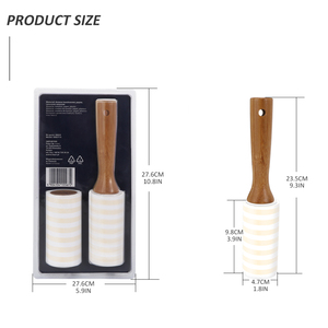 Masthome Bamboo Handle Viscosity Sticky Paper Pet <strong>Floor</strong> Clothes White Professional Household Lint <strong>Roller</strong> - Product Image 4
