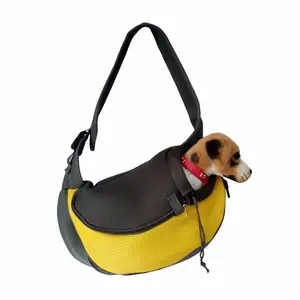 Proveedor de mascotas Reversible Mesh Travel Tote Shoulder Sling Bag para Perros Gatos
