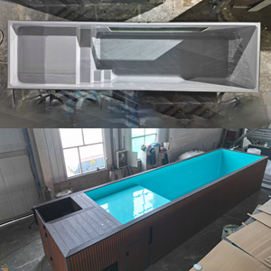 New Design Rectangular Multifunctional UV Resistant Corrosion-resistant Wind-proof Custom Capacity Outdoor Fiberglass Pool - Product Image 4