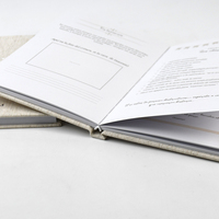 Carnet de voyage personnalisé en lin de haute qualité avec couverture rigide et service d'impression de livres