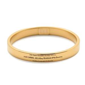 316L Stainless Steel Fashion Bangle With PVD Gold Plating Resistant Sustainable Design For Women Jewelry Accessories - Product Image 2