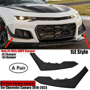 Para Chevrolet Camaro 2016-2023, Alerones Laterales Delanteros para Parachoques, Estilo 1LE, 2 Piezas - Product Image 1