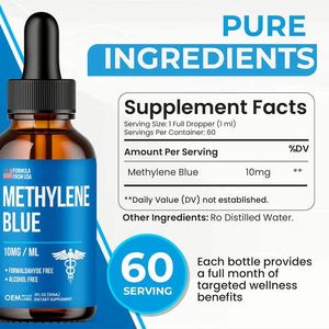 Besica Private Label Methylen Blue 99.99% Methylen Blue Liquid Drops Methylen Blue Suplemento para hombres y mujeres - Product Image 2