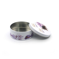 Fenêtre Gâteau Cookie Transparent Macaron Cookie Nourriture Boîte À Gâteau En Métal Argent Étain Conteneur CMJN Fer Blanc 7 Pouces Gâteau Boîtes De Noël