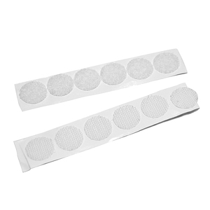OEM ODM Service DOT blanc noir personnaliser la largeur personnalisée crochet et boucle points acceptent petite commande 25mm adhésif Velcroe cercle points - Product Image 5