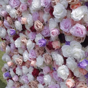 Panel de Pared Floral Artificial Kewei 1014, Fondo de Pared Floral Morado, Fondo de Pared Floral Rosa para Fotomatón - Product Image 2