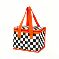 Sac isotherme portable Oxford tendance avec logo personnalisé, grand poignée, imperméable et poche en filet pour aliments