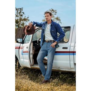 Pantalones Vaqueros de Pierna Recta para Hombre FOXA, Corte Regular, Mezclilla de Peso Medio, Transpirables, Casuales - Product Image 6