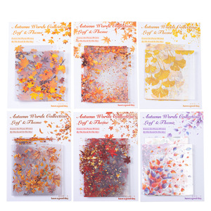 20 tờ/gói đôi mực trắng dán thú cưng mùa thu Thì Thầm Bộ sưu tập cắt dán phong cảnh theo chủ đề lá - Product Image 5