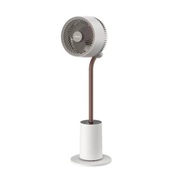 Ventilateur de circulation d'air électrique silencieux en plastique pour la maison avec télécommande, tête oscillante automatique à 360° pour usage domestique, extérieur et hôtelier