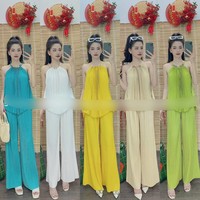 Ensemble deux pièces tendance pour femmes, prix d'usine, 100% lin, ODM, lavable, emballage personnalisé, fabriqué au Vietnam, fabricant