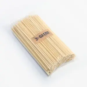 Factory hot sale good quality natural color sharp end Disposable Bamboo BBQ Sticks bbq skewers