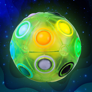 Qiyi – boule arc-en-ciel à 12 trous, jouet lumineux anti-stress pour enfants, boule magique éducative, forme géométrique, unisexe - Product Image 3