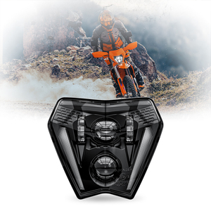 Phare LED ECE pour Pit Bike <span class=keywords><strong>KTM</strong></span> 150 250 300 EXC 250 350 450 500 EXC-F SIX JOURS 2024 2025 - Product Image 1