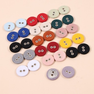 Botones de 2 agujeros con cubierta de tela de colores para ropa, gemelos, camisas, trajes y cortavientos - Product Image 1