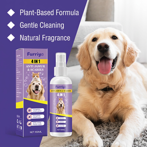 Spray de bain protecteur sans rinçage FURRIYO pour animaux de compagnie, prévention des puces et des poux, lavage sans rinçage 4-en-1 - Product Image 4
