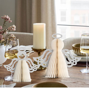 Ornamenti Angelo 3D Pieghevoli Personalizzati OEM in Carta Spessa a Nido d'Ape per Matrimoni, Natale, Pasqua, Capodanno, Ecologici e Riutilizzabili per Interni - Product Image 3