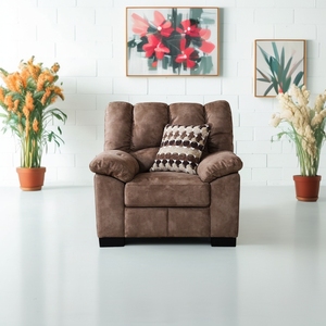 Factory Price Brown Microfiber Suede Single Seater <b>Sofa</b> Traditional Home Office <b>Hotel</b> 1-Seater <b>Sofa</b> Wholesale - Product Image 5
