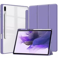 Akrilik Samsung kılıfı Galaxy Tab S10 artı SM-X820 SM-X826B S8 S7 artı S9 FE artı 12.4 "Tablet kapak kalem yuvası ile