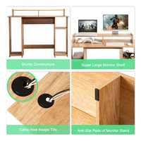 Bureau d'ordinateur en bois de style nordique, bureau pour la maison et la chambre, table d'écriture compacte pliable pour étudiants