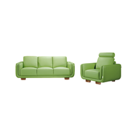 Nordisches Modernes Villa-Apartment-Möbel Polar 2-Sitzer Lounge-Sofa Lederpolsterung Wohnzimmer Modulares Sofa-Set Hohe Qualität