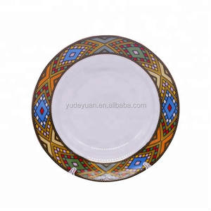 مصنع بيع بالجملة سيراميك بورسلين أبيض تصميم مطبوع من الفن الاثيوبي اريتريان - Product Image 5