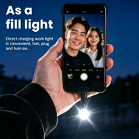 Mini lampe de poche LED USB 100LM, haute luminosité, torche pour téléphone, lumière d'urgence portable de poche pour utilisation en extérieur et en intérieur