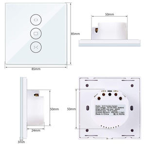 Controlador de Motor Inteligente WIFI+Bluetooth para Persianas Enrollables, Interruptores de Pantalla Táctil, <span class=keywords><strong>Compatible</strong></span> <span class=keywords><strong>con</strong></span> Control por Voz Alexa, Personalizable - Product Image 1