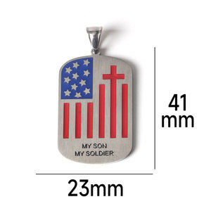 Dijes Personalizados de Acero Inoxidable 316L Resistentes al Agua con la Bandera de Estados Unidos para Pulseras, Collares y Joyería - Product Image 6
