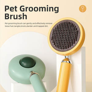 Cepillo limpiador de pelo para mascotas Cepillo de aseo para mascotas de limpieza con un clic para gatos y perros - Product Image 3