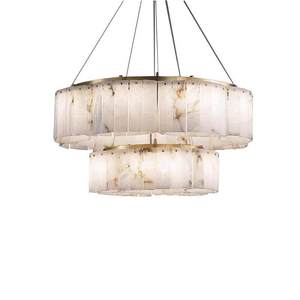 Lámpara Colgante LED Rectangular Moderna de Lujo, de Mármol Natural y Cobre, con Garantía, Apta para Mesas de Comedor e Islas de Cocina - Product Image 5