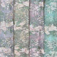 Nouveau Design Fleur Dentelle Brodé Tissu Hanfu Robe Broderie Dentelle Tissu pour les Filles Stage Wear