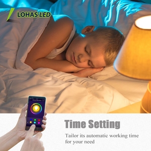 Lohas A19 A60 Led nhà thông minh ánh sáng bóng đèn RGB E26 E27 B22 9 wát thay đổi độ sáng tương thích thông minh ánh sáng bóng đèn với tuya <span class=keywords><strong>Alexa</strong></span> Google - Product Image 3