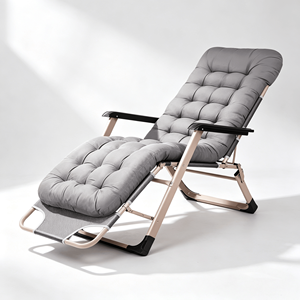 Chaise longue d'extérieur pliable en métal moderne multi-scènes, chaise de pique-nique portable pour la plage, le jardin - Product Image 1