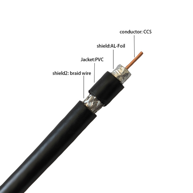 Coaxial cable LMR240/200/300/400 RG6 RG58 RG11 BC or CCS 50ohm 75ohm Cable