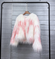 Manteau en fausse fourrure coloré et chaud pour femme, noir, blanc, rose, en peluche, veste fourrée pour femme, automne-hiver, style shaggy, vêtement d'extérieur tendance