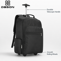 Sac à dos de voyage à roulettes avec compartiments pour ordinateur portable pour adultes