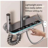 Système de douche à affichage numérique LED, touches piano, thermostatique, avec douchette pluie et pulvérisateur bidet, pour projets hôteliers OEM